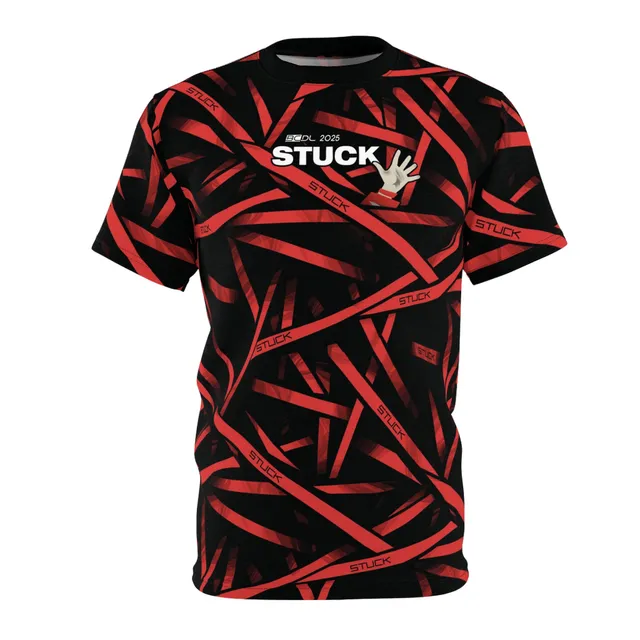 "Stuck" BCDL 2025 AOP Unisex Show Themed Tee