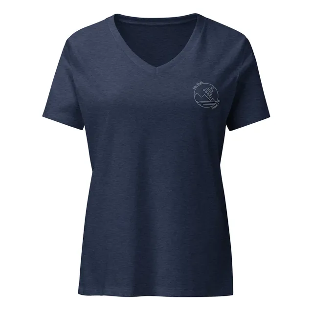 Women’s Grey Circle Mountains V-neck Tee
