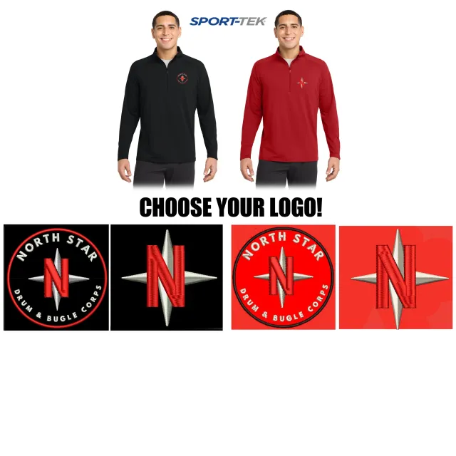North Star Drum & Bugle Corps Sport-Tek® Sport-Wick® Stretch 1/4-Zip Pullover, Adult Unisex/Men’s Fit, #ST850