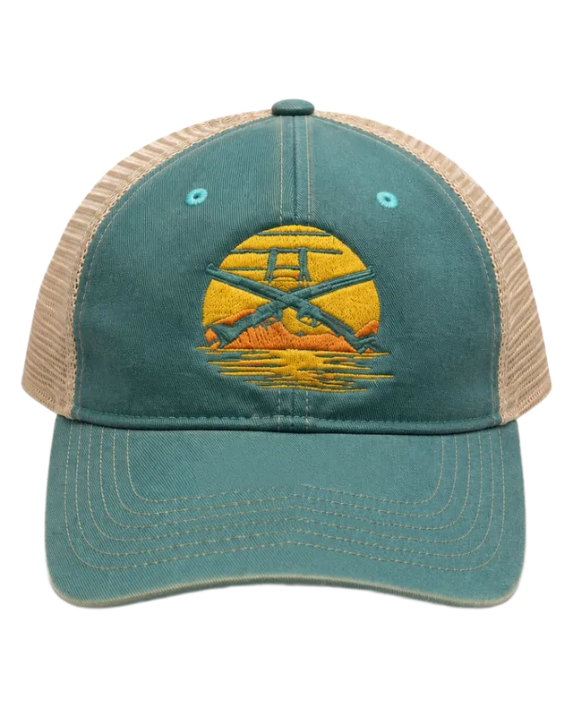 Teal Sunset Mesh Snapback