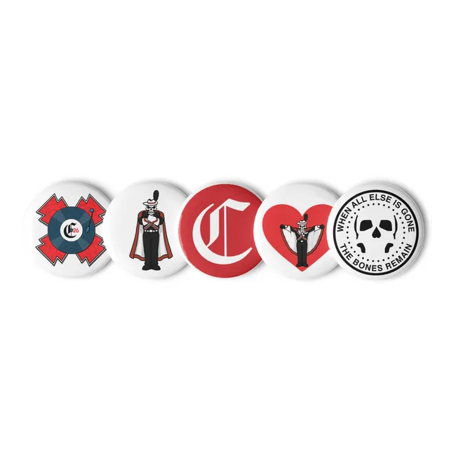 Crossmen Set of 5 Pin Buttons (1.25 inch)