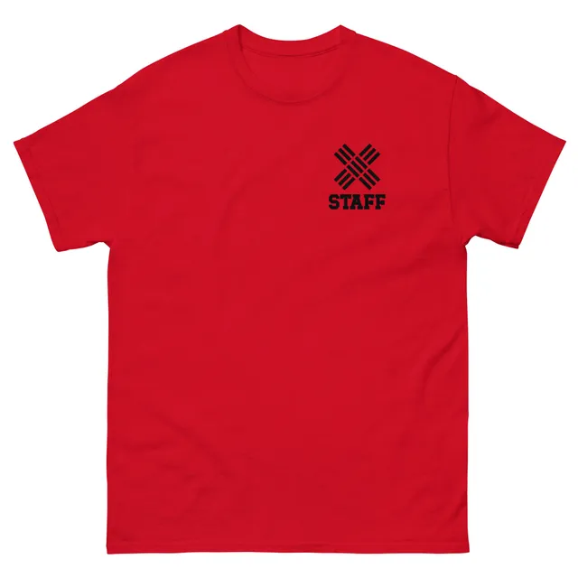 Staff Black-X Unisex classic tee (Red, Gray, White)