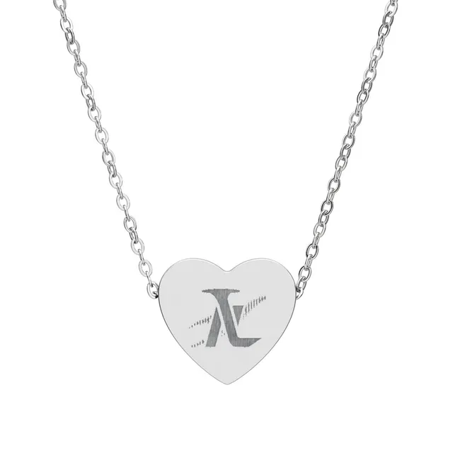 Logo Engraved Heart Necklace