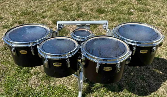 Yamaha 8300 Series Marching Tenor Drums, Black Forest, USED. New  RM Carrier Included.