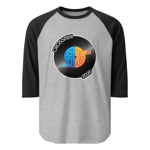 A Side/B Side 3/4 sleeve raglan shirt (Grey/Black, or White/Black)