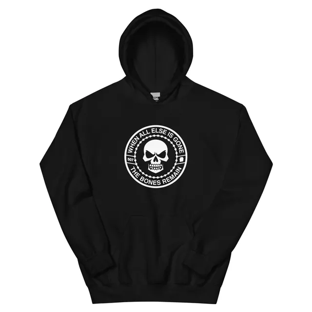White-All-Else-New-Coin Hoodie in Black, Red and Gray
