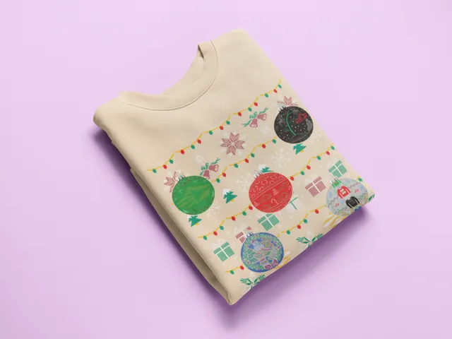 2024 Crown Ugly Christmas Sweater(Cream)