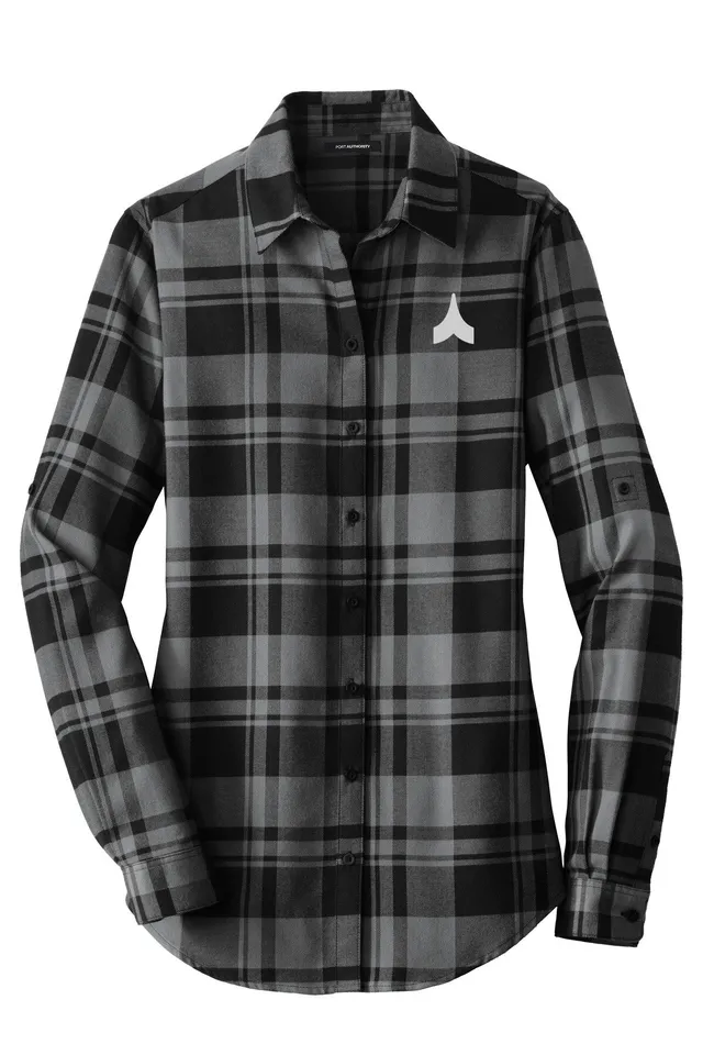 Ladies Plaid Flannel Shirt