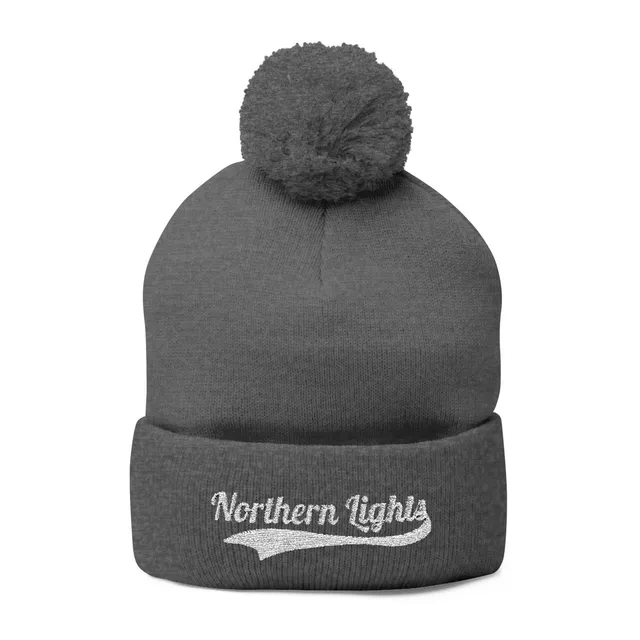 Pom-Pom Winter Hat (Embroidery Vintage Logo)