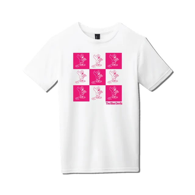 Blue Devils Kids Lil' Devil Pink Checkered T-Shirt