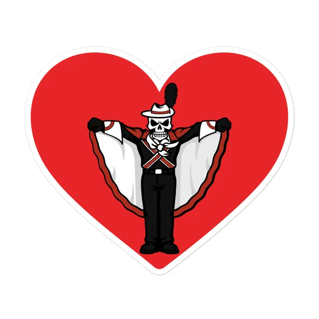 Bones Heart Sticker