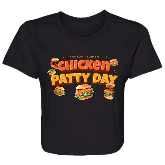 Chicken Patty Day Flowey Cropped Tee