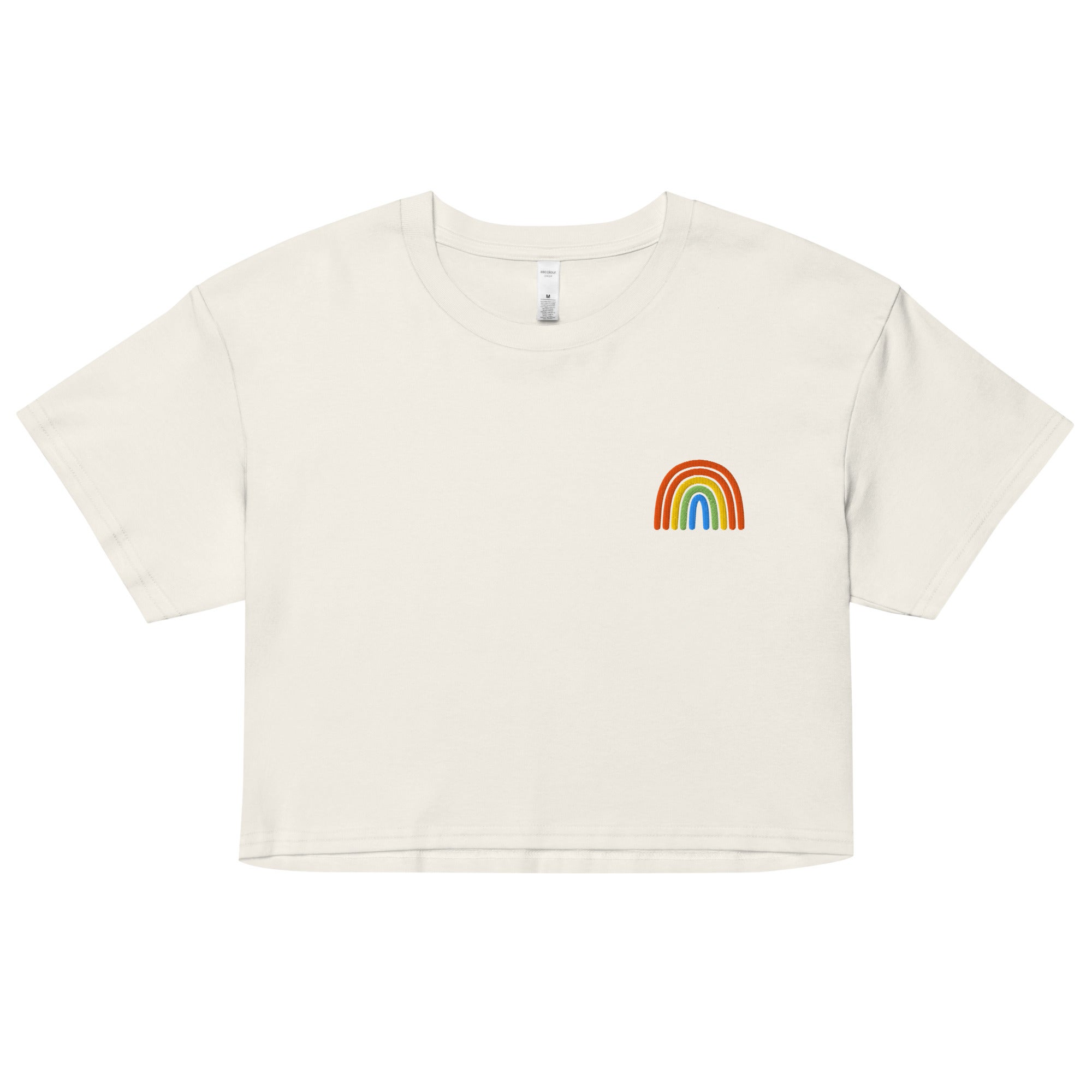 Rainbow Embroidered Crop Top