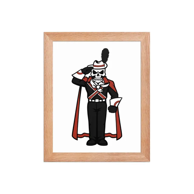 Saluting Bones 8x10 Vertical Framed Poster (Black, Oak, or White)