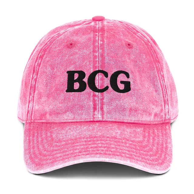 BCG Pink Vintage Cotton Twill Cap
