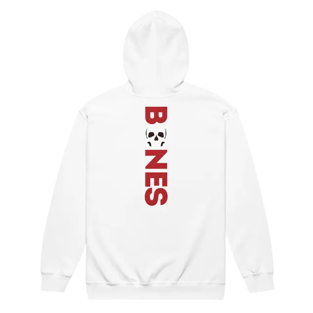X-Bones Front/Verticle Bones Back Zip Hoodie