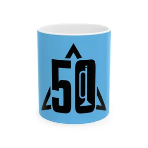 50th Anniversary Delta Ceramic Mug, Baby Blue, (11oz, 15oz)