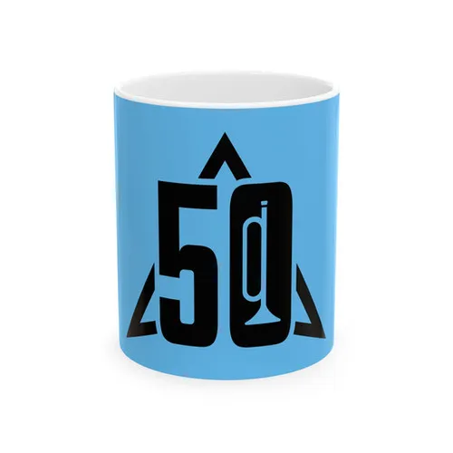 50th Anniversary Delta Ceramic Mug, Baby Blue, (11oz, 15oz)