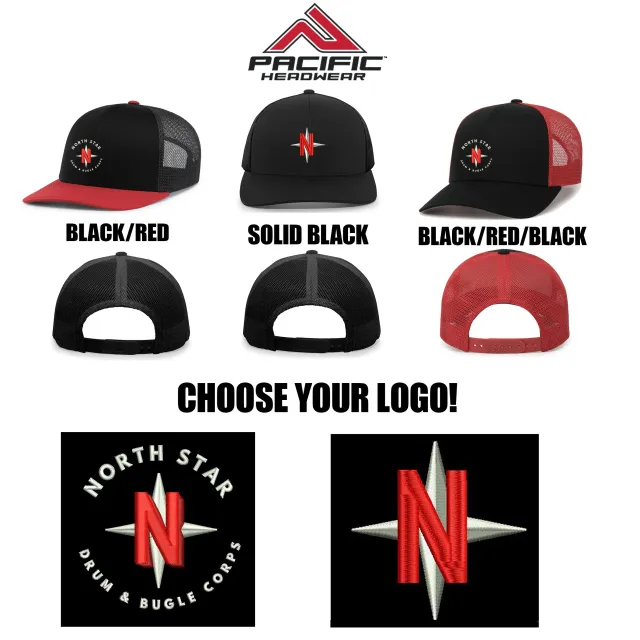 North Star Drum & Bugle Corps Pacific Headwear Trucker Snapback Cap #104C