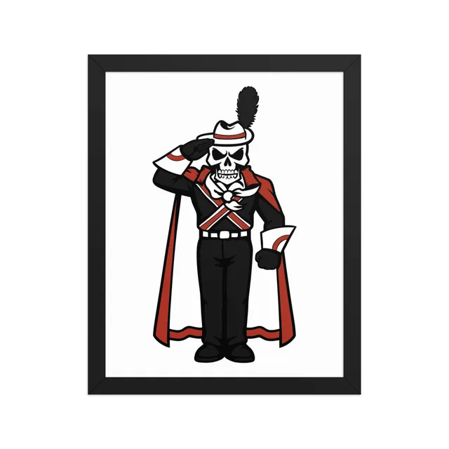 Saluting Bones 11x14 Vertical Framed Poster (Black, Oak, or White)