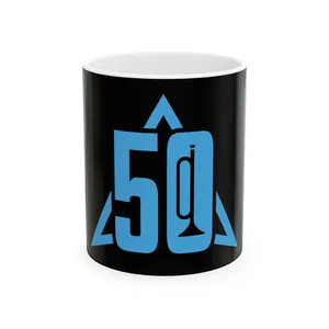 50th Anniversary Delta Ceramic Mug, Black, (11oz, 15oz)