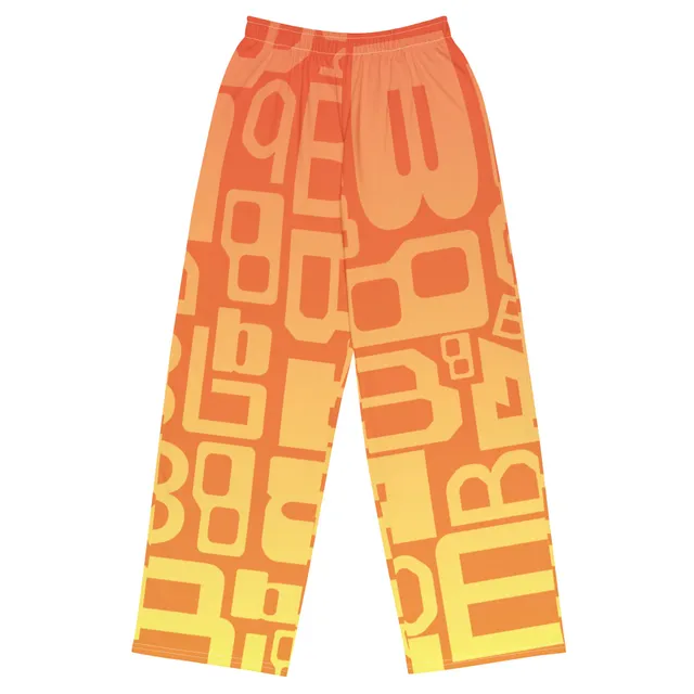 B-side All-over print unisex wide-leg pants