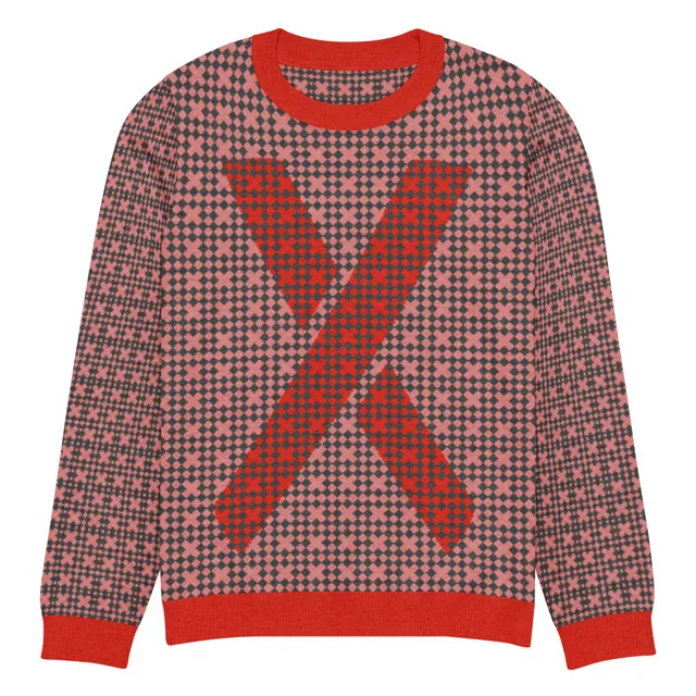 X Knitted crew neck sweater