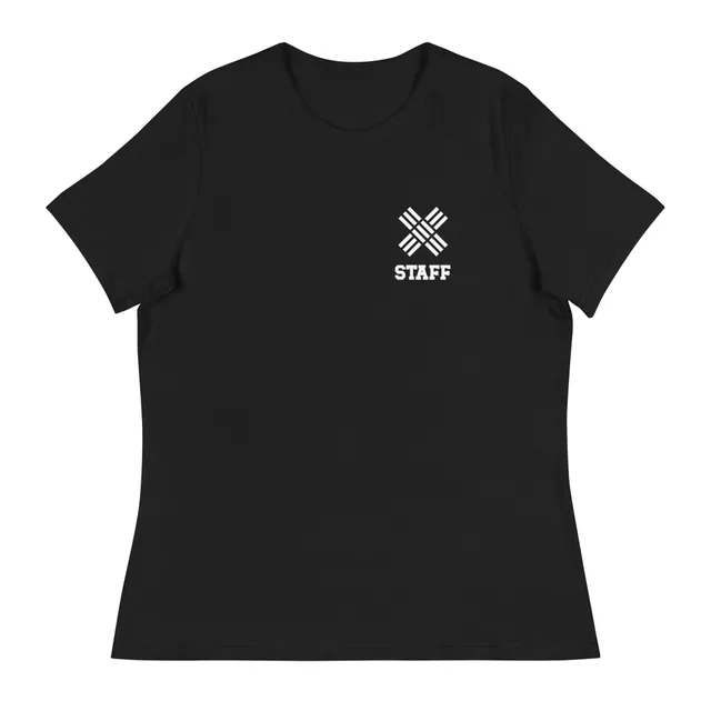 Staff X Women's Relaxed T-Shirt (Black, Red & Gray)