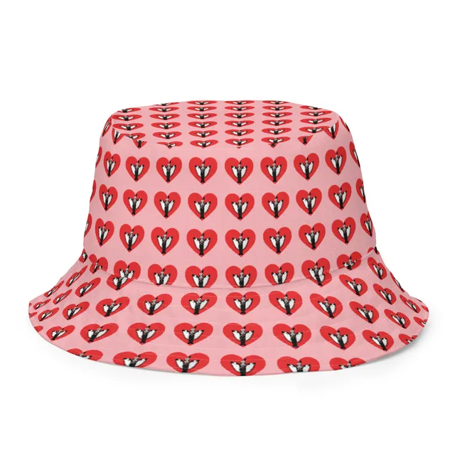 Limited Edition: Red Heart Bones Reversible Bucket Hat