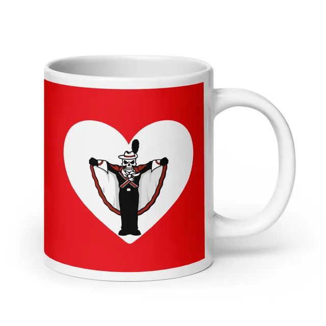 White Heart Bones Mug
