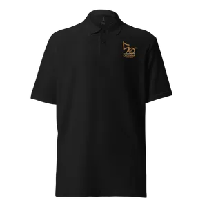 50th Anniversary Embroidered Unisex pique polo shirt