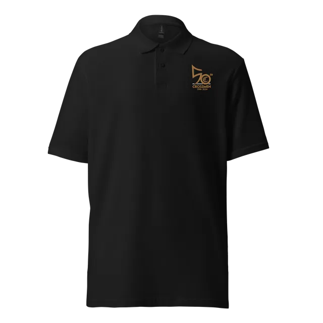50th Anniversary Embroidered Unisex pique polo shirt