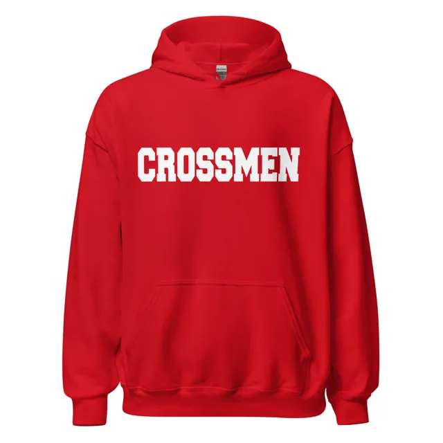 Red Crossmen Letter Hoodie