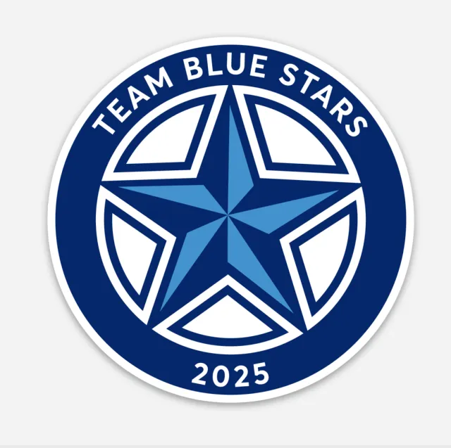 Team Blue Stars Sticker