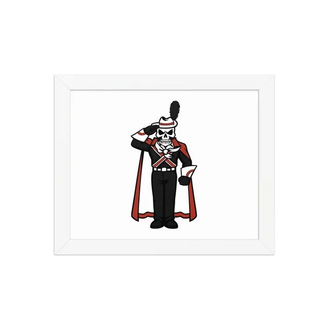 Saluting Bones 8X10 Horizontal Framed Poster (Black, Oak, or White)