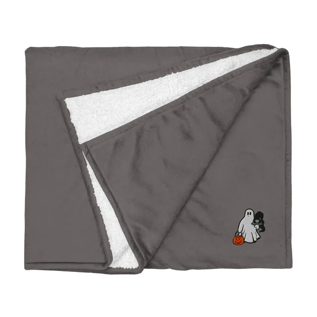 Embroidered Trick or Treat Sherpa Blanket