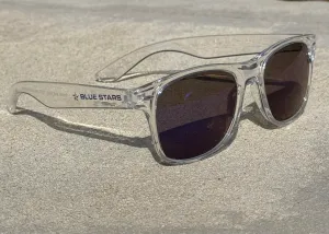 Blue Stars Clear Sunglasses