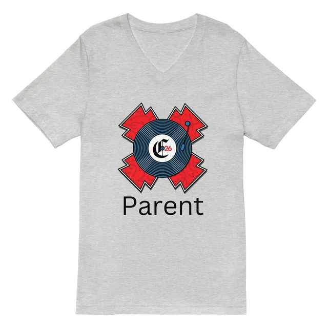 2026 Parent Short Sleeve V-Neck (Grey or White)