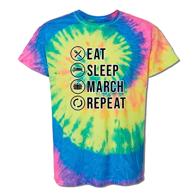 Eat, Sleep, March Tie Dye T-Shirt