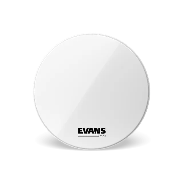 26" Evans MX1 Marching Bass Drum Head - White