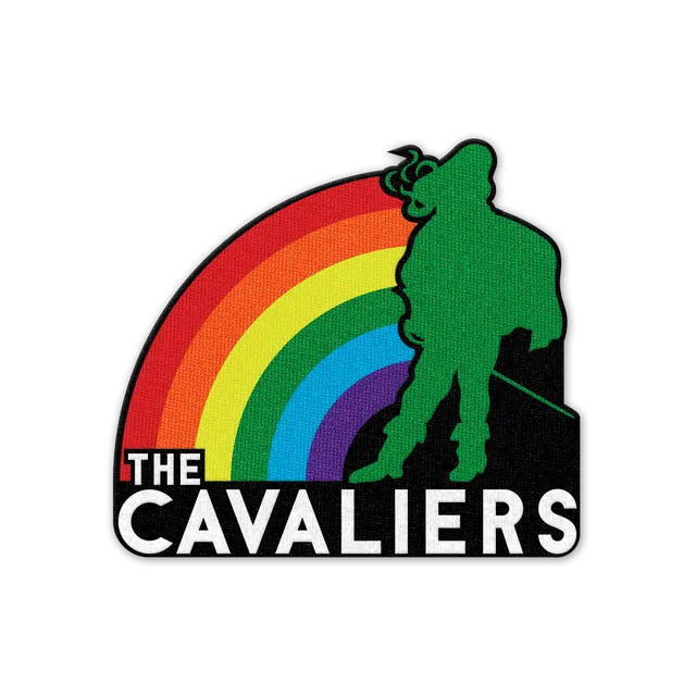 Cavaliers Standing Man Rainbow Patch
