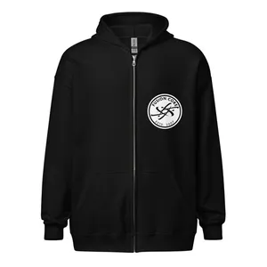 Unisex heavy blend zip hoodie - atom patch