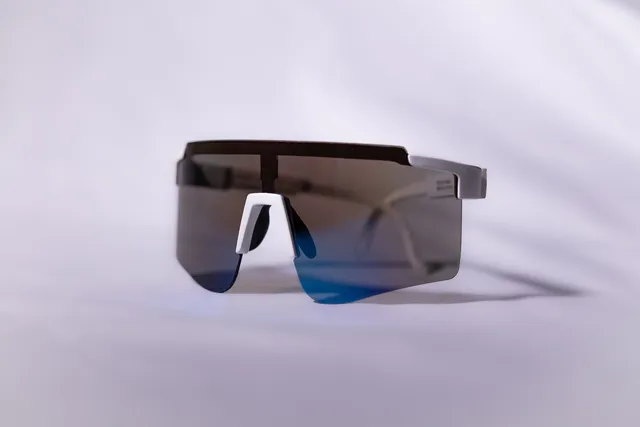 Shield Sunglasses (White/Blue)