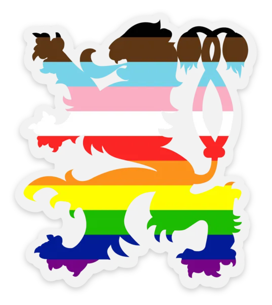 Waldo Pride Sticker (3", Clear Border)