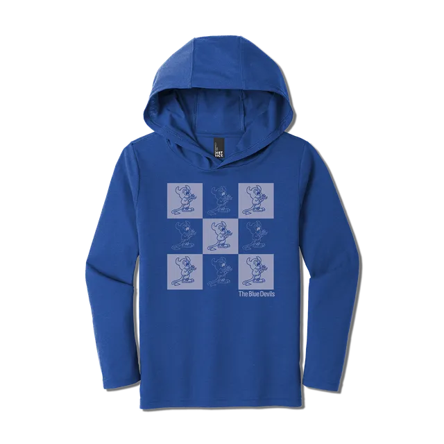 Blue Devils Kids Lil' Devil Checkered T-Shirt Hoodie