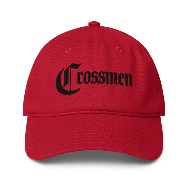 Crossmen Black Script Low-profile baseball cap (Red or White)