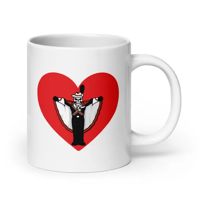 Red Heart Bones Mug