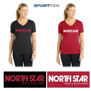 North Star Drum & Bugle Corps Sport-Tek® Women's PosiCharge® Competitor™ V-Neck Tee, 1 Color Print, Women’s Fit, #LST353