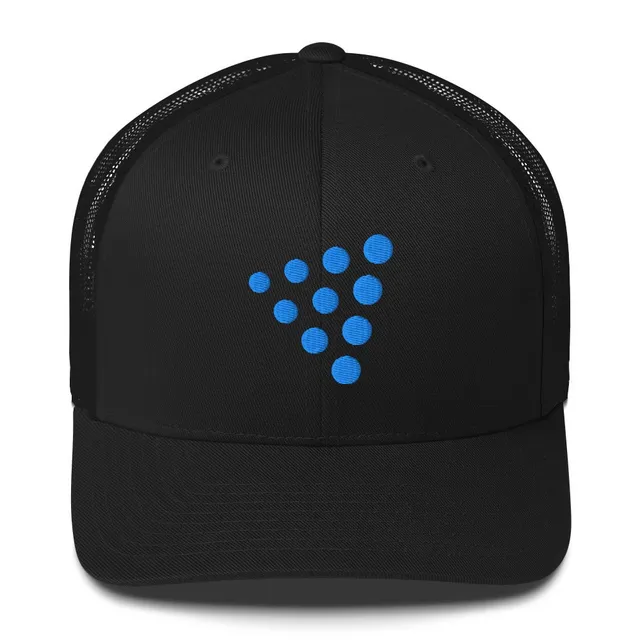 Trucker Hat Blue Dots