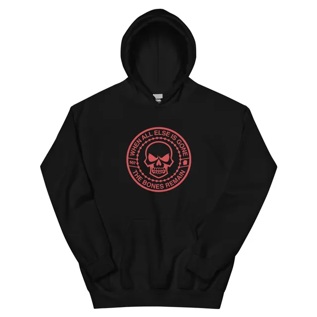 Red-All-Else-new-Coin Hoodie in Black, Gray and White